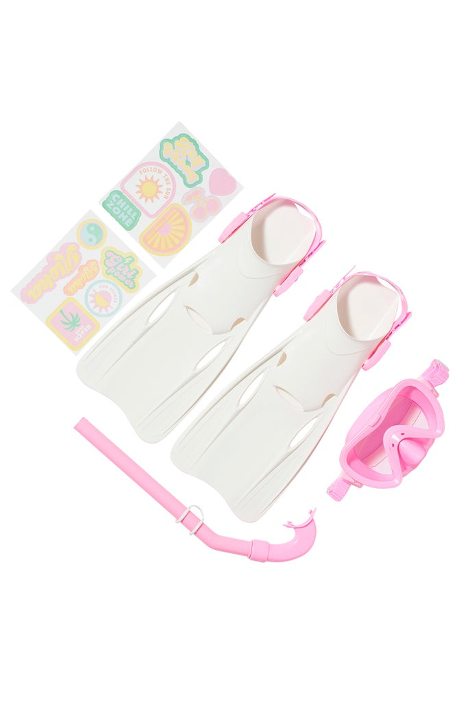 SunnyLife Kids Snorkel Set Medium Summer Sherbet Pink