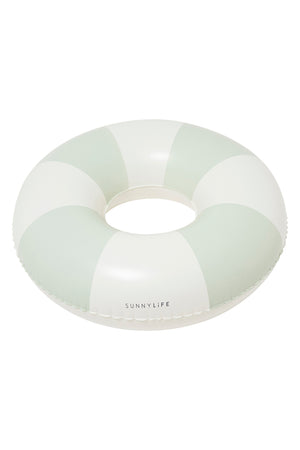 SunnyLife Tube Pool Ring The Vacay Soft Olive Stripe