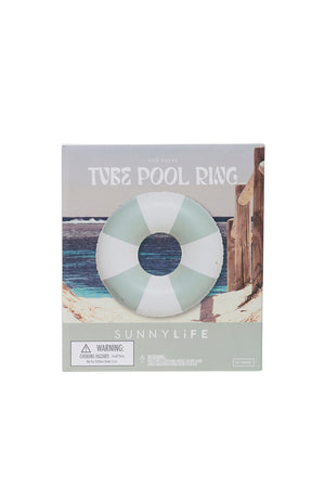 SunnyLife Tube Pool Ring The Vacay Soft Olive Stripe