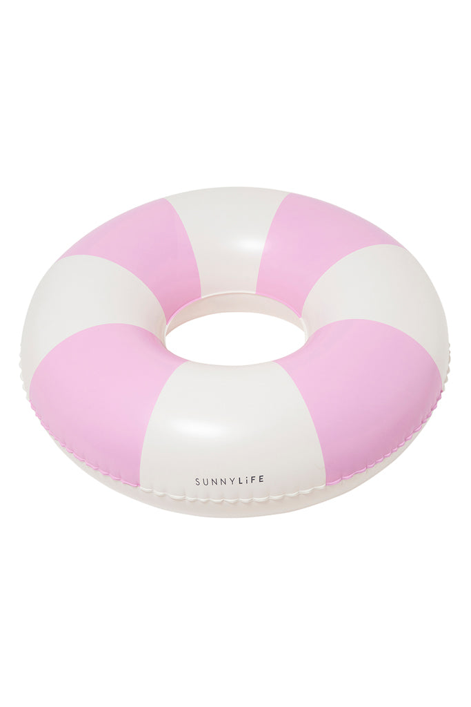 SunnyLife Tube Pool Ring Bubblegum Pink Stripe