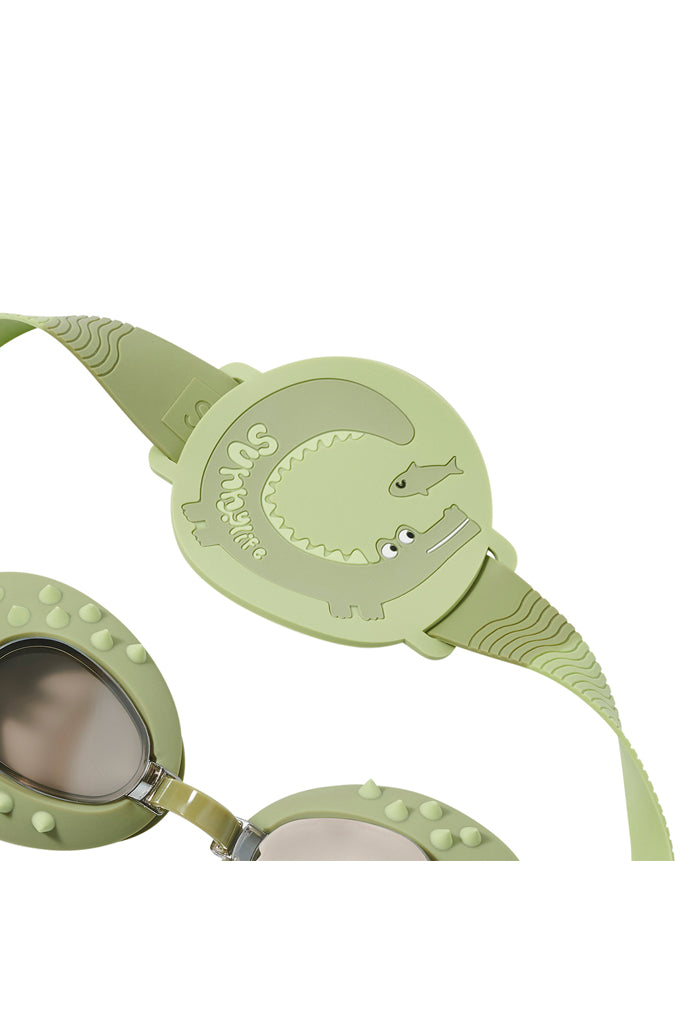 SunnyLife Kids Swim Goggles Cookie the Croc Khaki