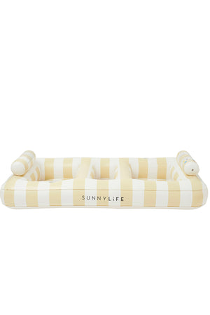 SunnyLife Luxe Twin Hammock Float Mango Bay Soft Mustard