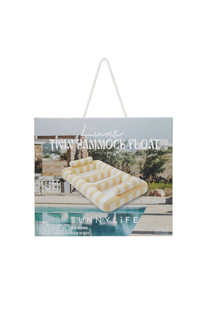 SunnyLife Luxe Twin Hammock Float Mango Bay Soft Mustard