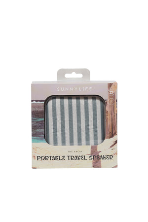 SunnyLife Portable Travel Speaker The Vacay Olive Stripe