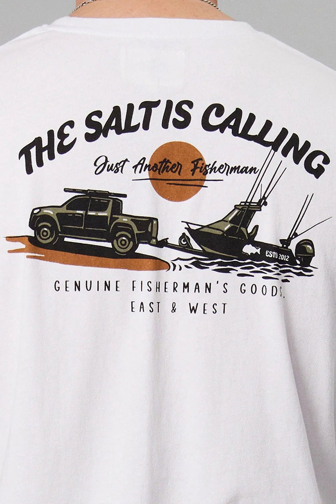 Just Another Fisherman Salt Is Calling Tee White