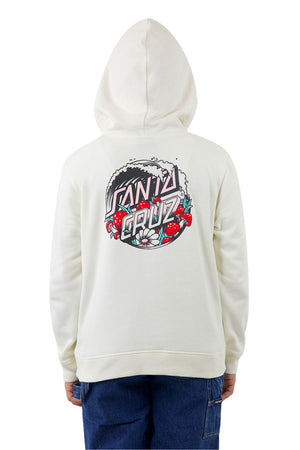 Santa Cruz Mushroom Wave Dot Splice Hoodie Cream