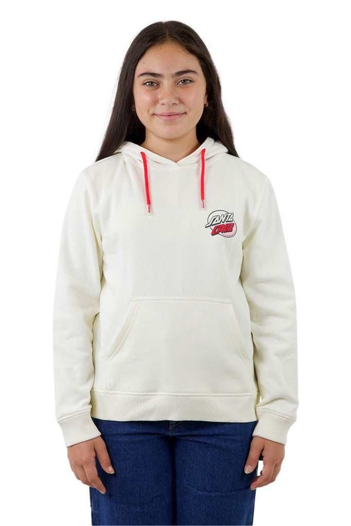 Santa Cruz Mushroom Wave Dot Splice Hoodie Cream