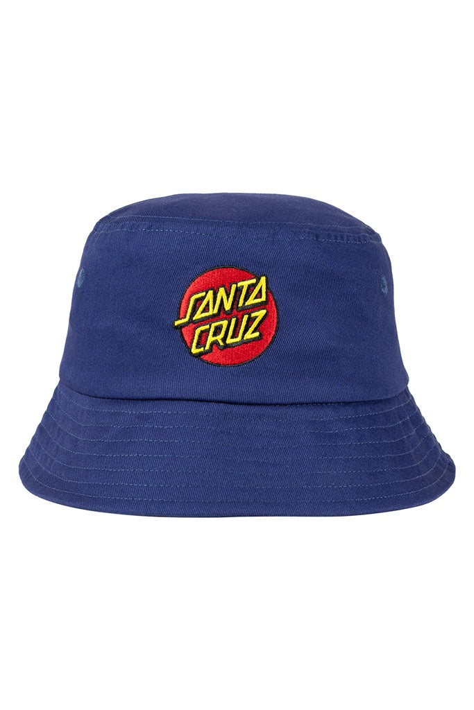 Santa Cruz Youth Classic Dot Patch Bucket Hat Dark Blue