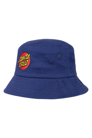 Santa Cruz Youth Classic Dot Patch Bucket Hat Dark Blue