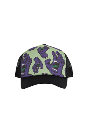 Santa Cruz Youth Crowded Hand Trucker Cap Sage