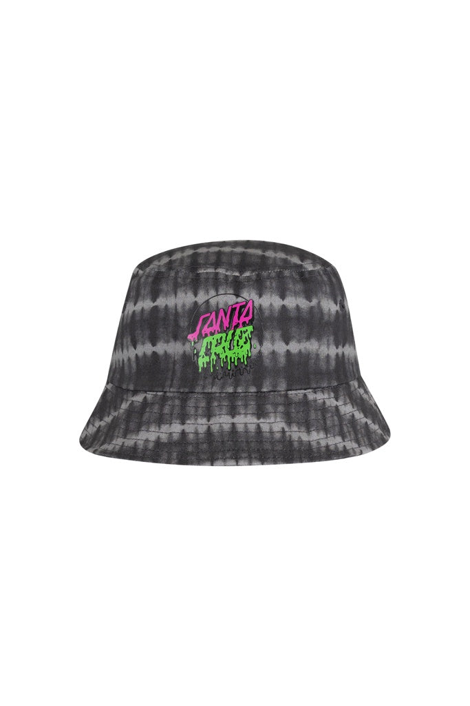 Santa Cruz Youth Rad Dot Hollow Bucket Hat Black Tie Dye