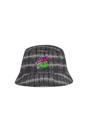 Santa Cruz Youth Rad Dot Hollow Bucket Hat Black Tie Dye