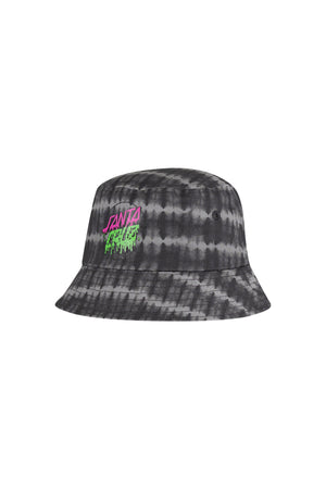 Santa Cruz Youth Rad Dot Hollow Bucket Hat Black Tie Dye