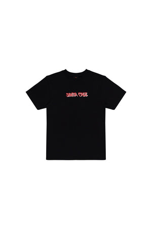 Santa Cruz Youth Screaming Wave Front Tee Black