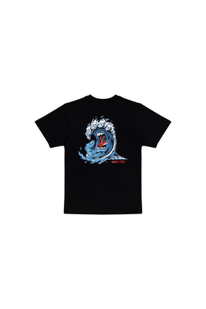 Santa Cruz Youth Screaming Wave Front Tee Black