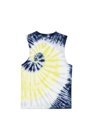 Santa Cruz Youth Vivid Dot Mono Front Muscle Navy Tie Dye