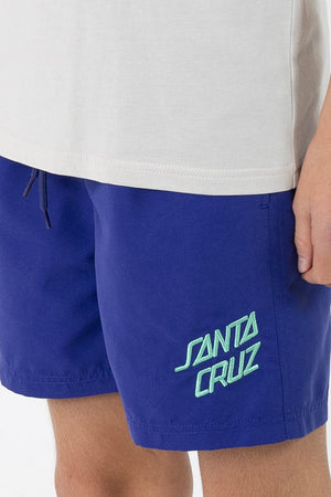 Santa Cruz Youth Bold Stack Boardshort Dark Blue