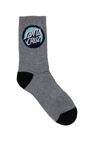 Santa Cruz Youth Bold Shadow Dot Crew Sock Black-White-Gmarle