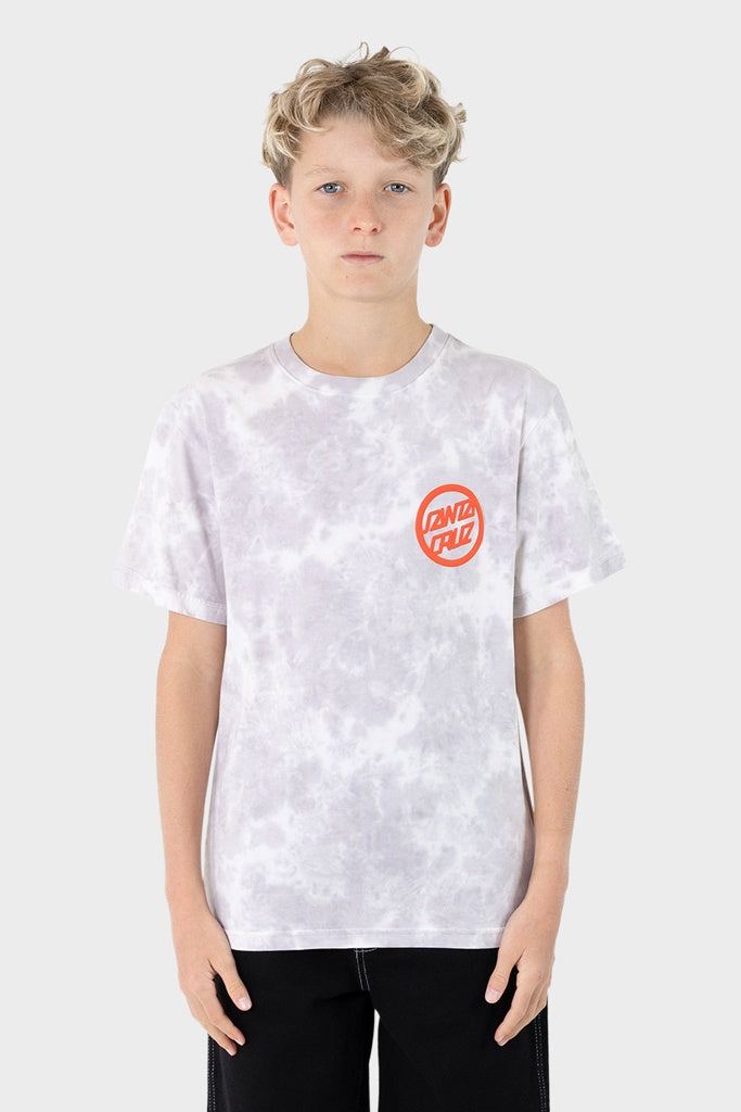 Santa Cruz Youth Bold Ring Dot Tee Concrete Tie Dye