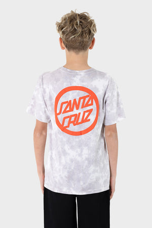 Santa Cruz Youth Bold Ring Dot Tee Concrete Tie Dye