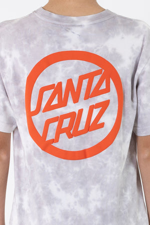 Santa Cruz Youth Bold Ring Dot Tee Concrete Tie Dye