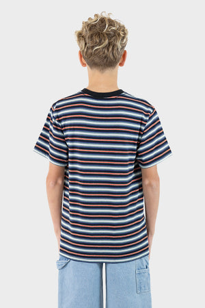 Santa Cruz Youth Mfg Dot Patch Chest Tee Multi Stripe