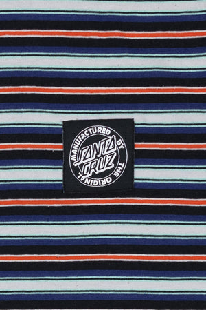 Santa Cruz Youth Mfg Dot Patch Chest Tee Multi Stripe