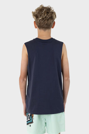 Santa Cruz Youth Johnson Beast Dot Stack Tee Navy