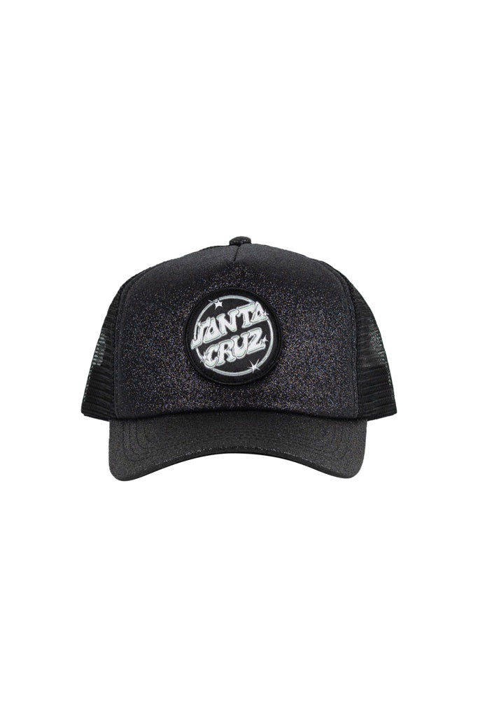 Santa Cruz Youth Glint Dot Trucker Cap Black