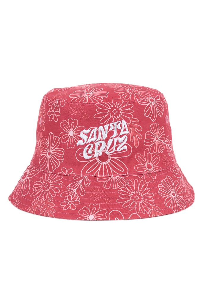 Santa Cruz Youth Vibes Repeat Mono Bucket Hat Rose