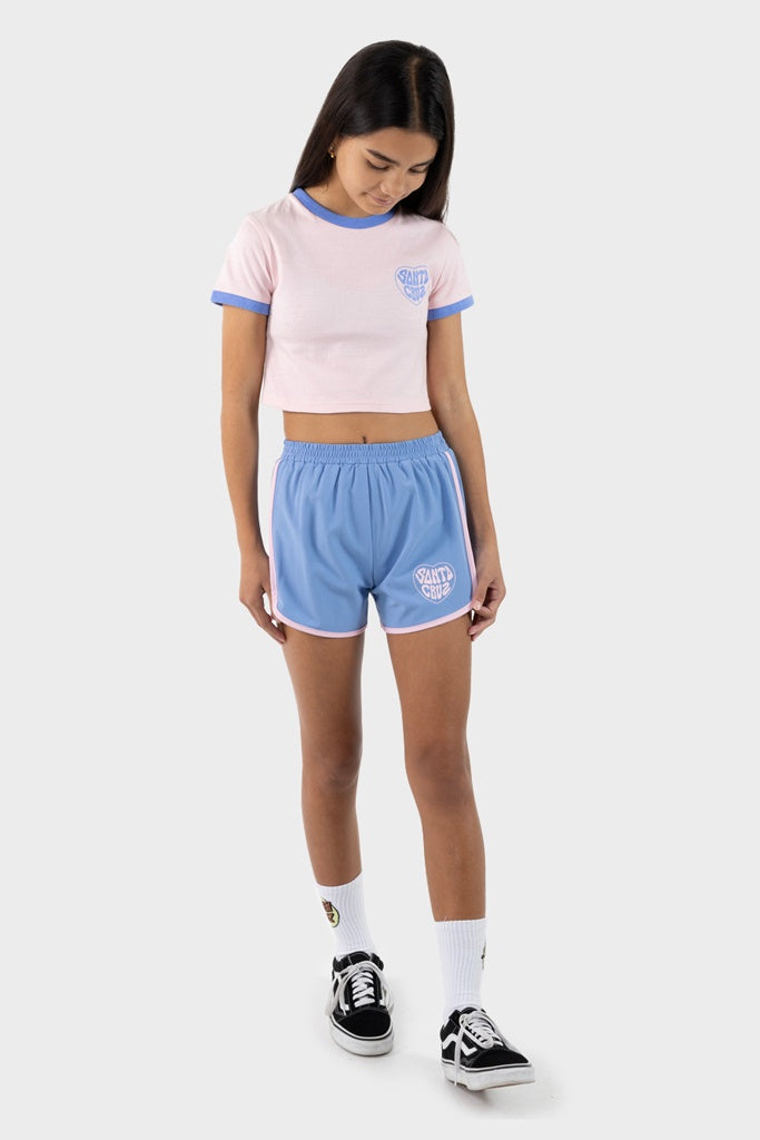 Santa Cruz Youth Balloon Heart Short Blue-Pink