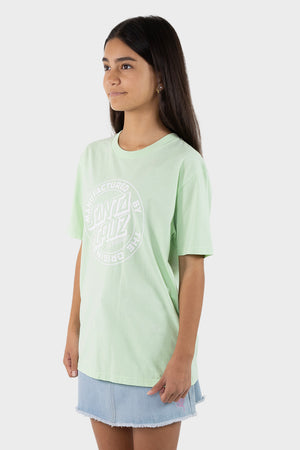 Santa Cruz Youth Mfg Dot Front Short Sleeve Tee Light Green