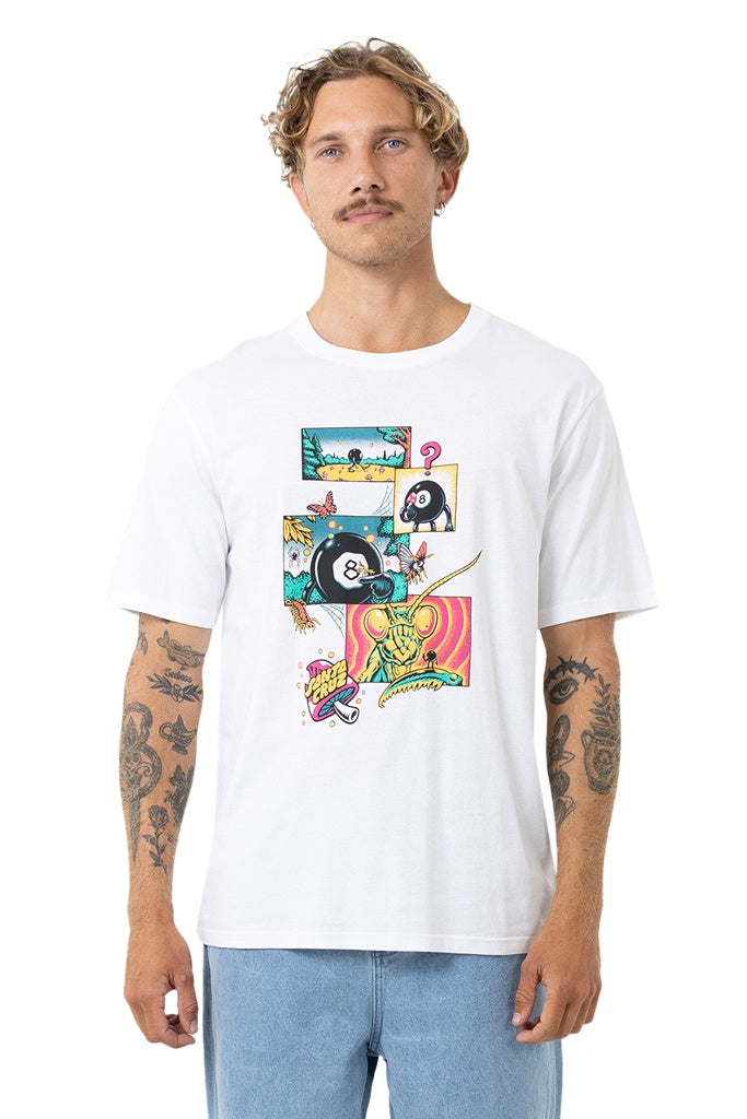 Santa Cruz Winkowski 8Ballr Comic Front Tee White