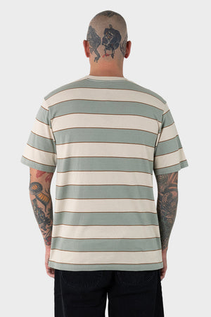 Santa Cruz Classic Dot Patch Tee Light Khaki Stripe