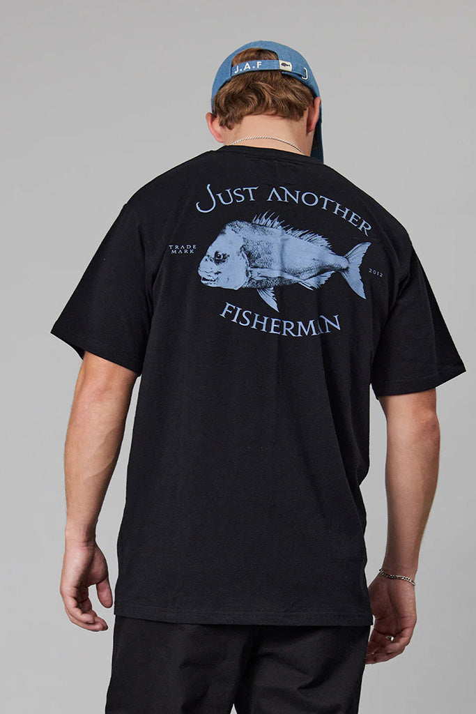 Just Another Fisherman Snapper Logo Tee - Black/Blue