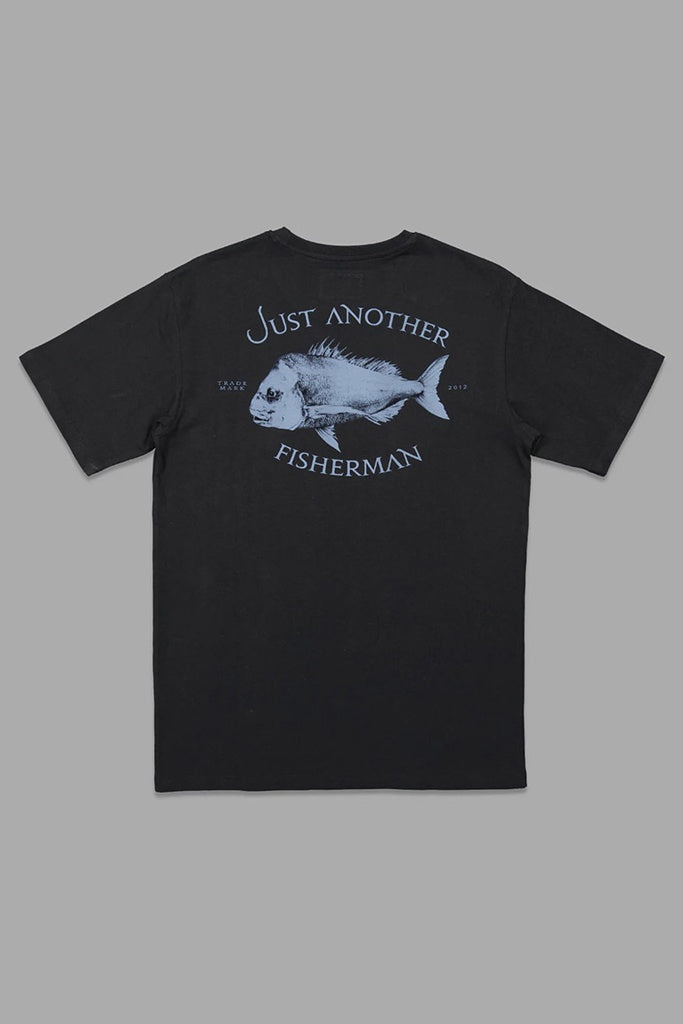 Just Another Fisherman Snapper Logo Tee - Black/Blue