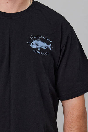 Just Another Fisherman Snapper Logo Tee - Black/Blue