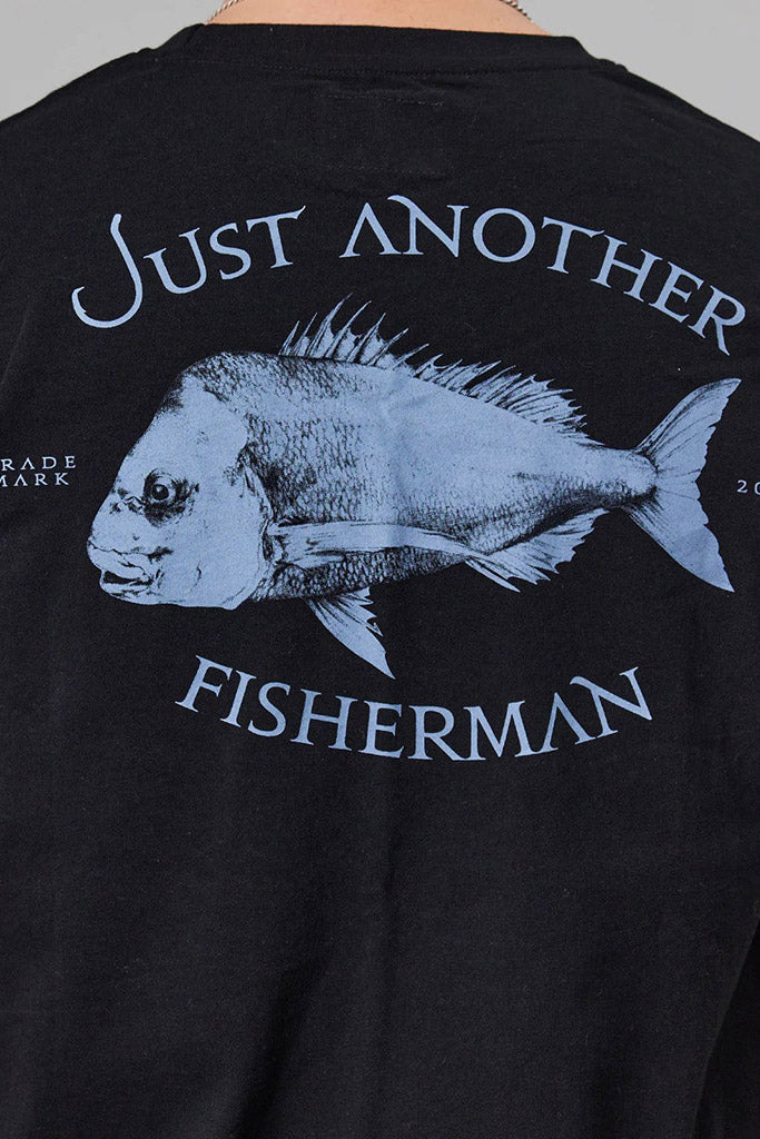 Just Another Fisherman Snapper Logo Tee - Black/Blue