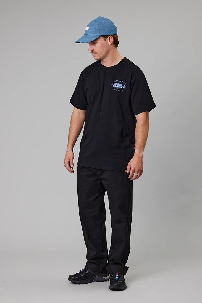 Just Another Fisherman Snapper Logo Tee - Black/Blue