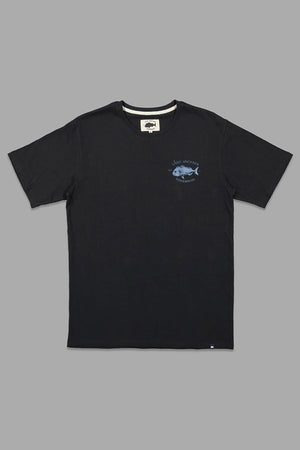 Just Another Fisherman Snapper Logo Tee - Black/Blue