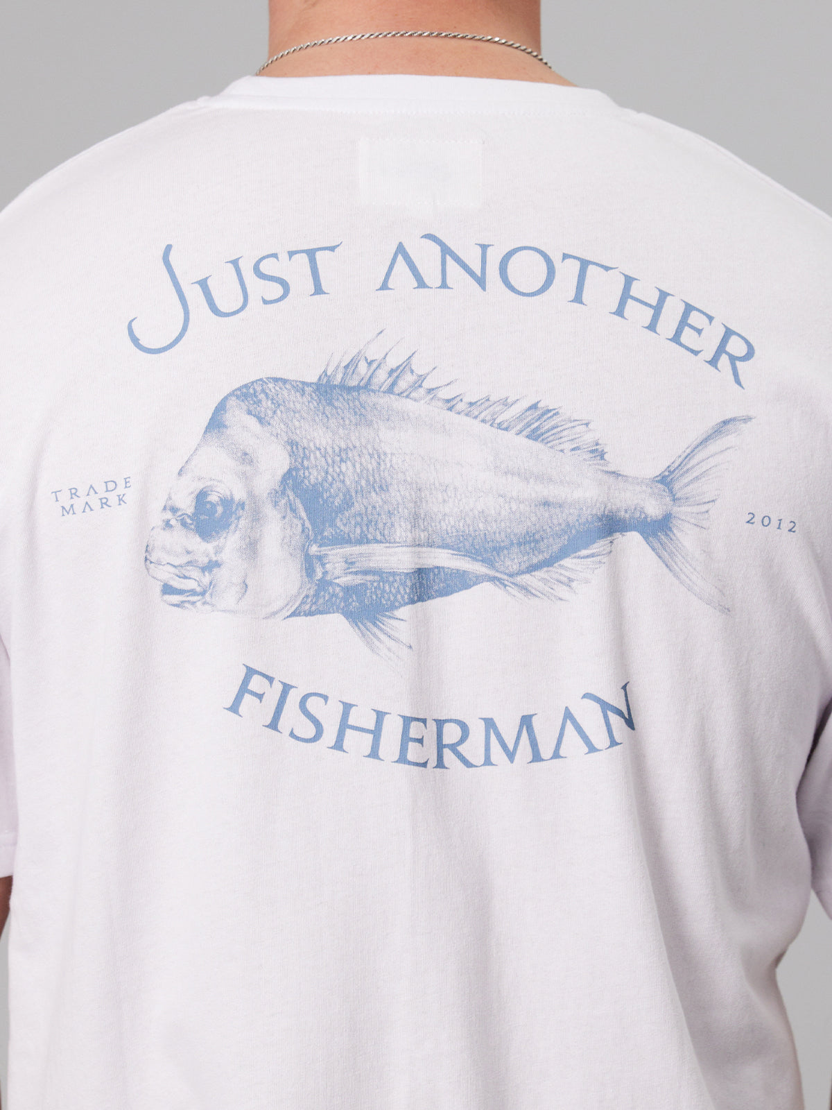 Just Another Fisherman Snapper Logo Tee White/Blue