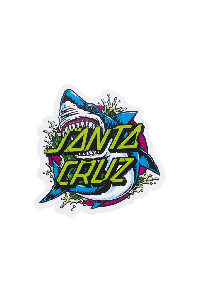 Santa Cruz Youth Shark Dot Sticker Turquoise