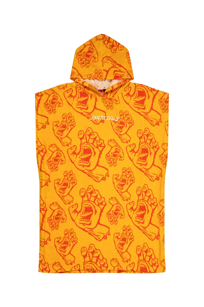 Santa Cruz Youth Crowded Hand Hollow Hooded Towel Yellow