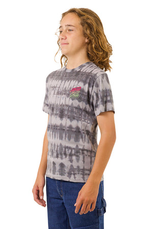 Santa Cruz Youth Rad Dot Hollow Tee Black Tie Dye