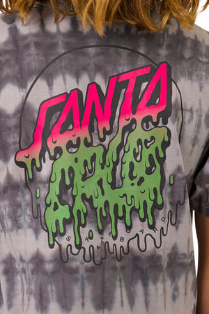 Santa Cruz Youth Rad Dot Hollow Tee Black Tie Dye