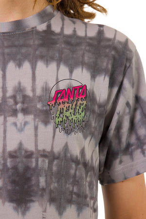 Santa Cruz Youth Rad Dot Hollow Tee Black Tie Dye