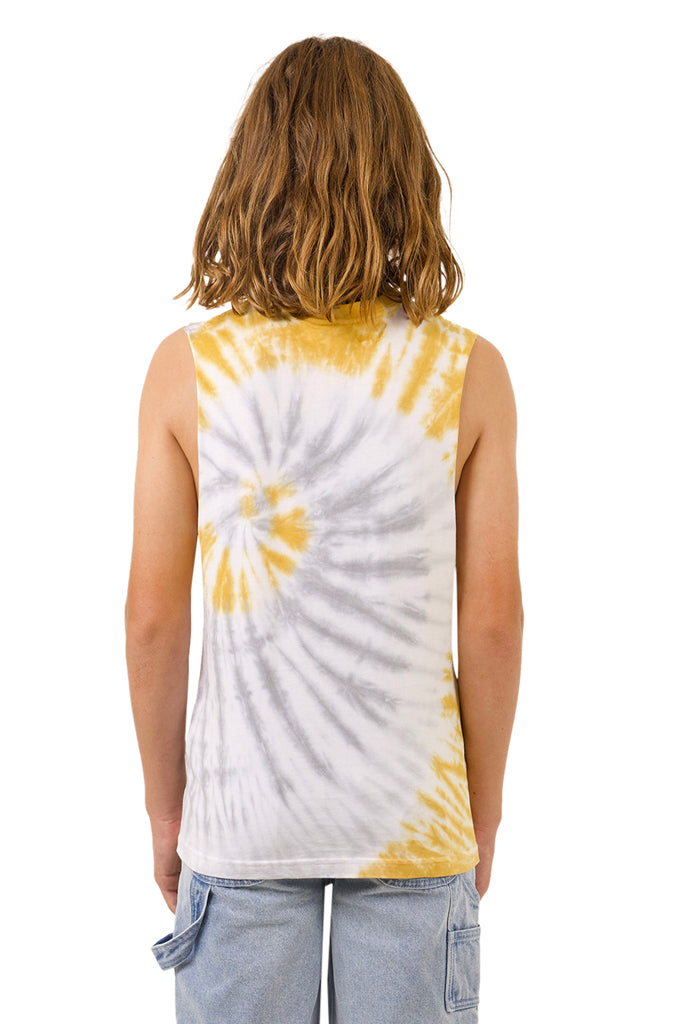 Santa Cruz Youth Vivid Dot Mono Front Muscle Tan Tie Dye