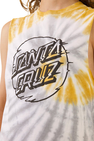 Santa Cruz Youth Vivid Dot Mono Front Muscle Tan Tie Dye