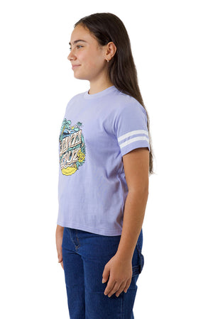 Santa Cruz Youth Aloha Dot Front Tee Iris