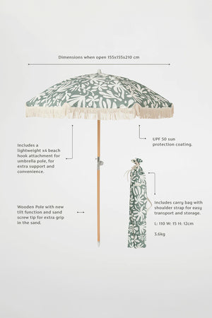 SunnyLife | Luxe Beach Umbrella The Vacay Olive